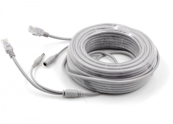 Кабель питания витая пара RJ-45+DC. 15м