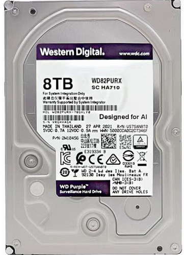 8 ТБ Жесткий диск WD Purple WD82PURX