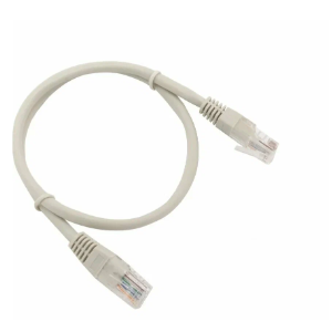 Коммутационный шнур U/UTP 4 пары, Кат.5е (Класс D), RJ-45 (0,5м) серый (Патч-корд). Чистая медь. NetLan