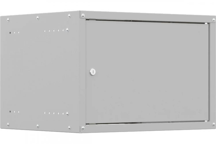 19" настенный шкаф АНТИВАНДАЛЬНЫЙ распашной 6U 600×300×380мм, RAL 7035