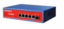 Коммутатор POE HI-Q04A, Switch POE 4 Порт. 1RG45+1Sfp 1000/100 MB