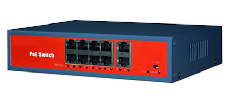 Коммутатор POE HI-Q08A, Switch POE 8 Порт.2RG45 100/1000MB