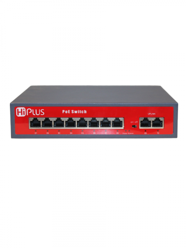 Коммутатор POE HI-Q08A, Switch POE 8 Порт.2RG45 100/1000MB