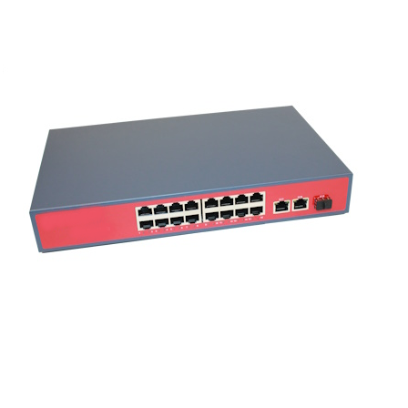 Коммутатор POE HI-Q16A, Switch POE 16 Порт.10/100Mb.2RG45+1Sfp 1000/100 MB